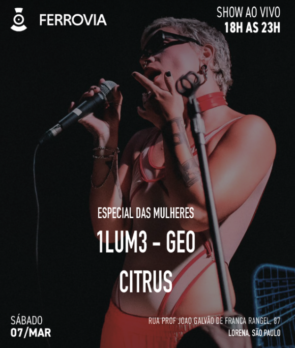 Poster do evento Especial das Mulheres @Ferrovia.estudio