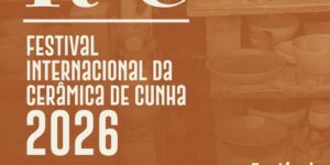 Arte do poster FICC Cunha 2026 - Fundo com uma imagem de forno de cerâmica